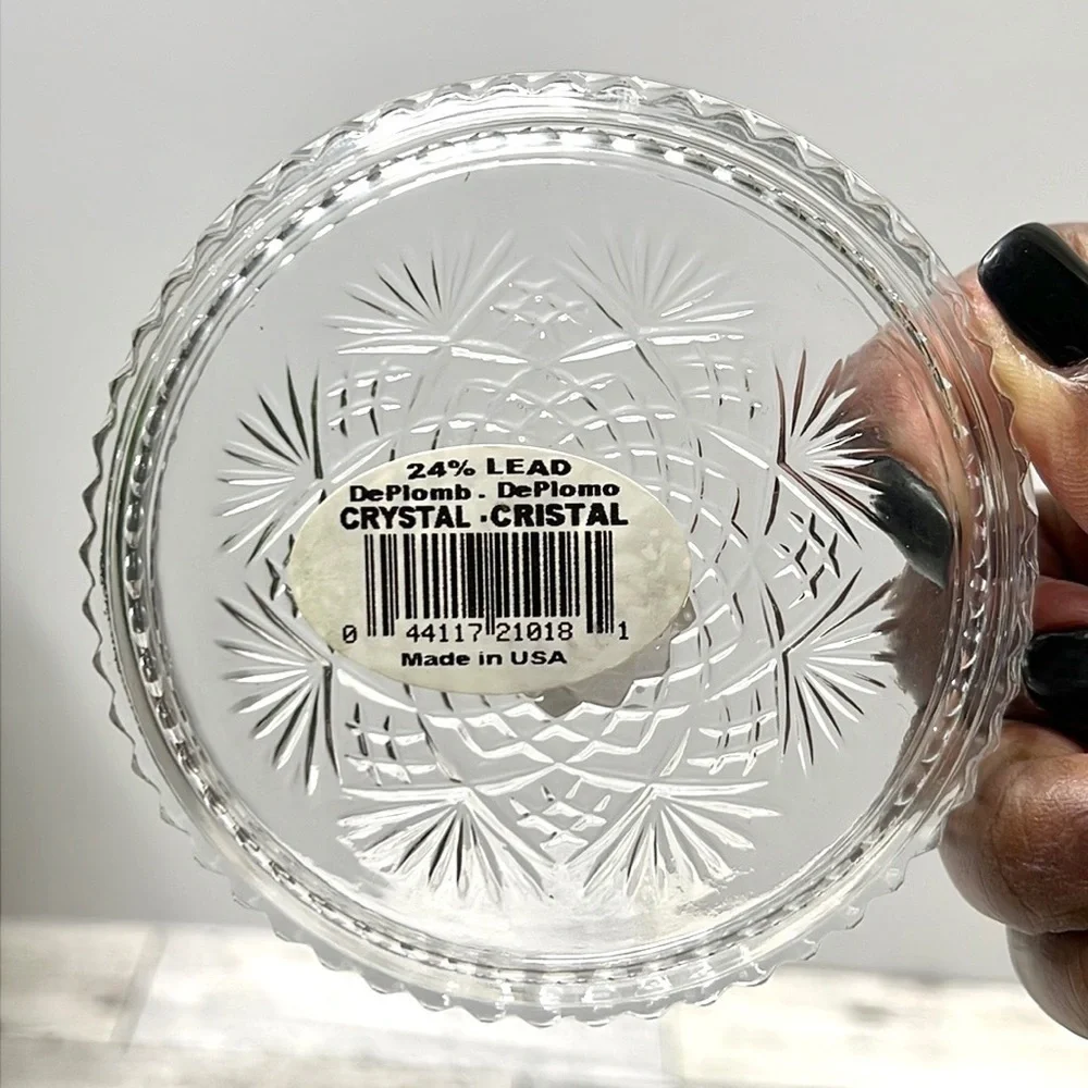 Vintage Essex Lead Crystal Coaster Set of 3